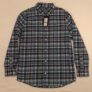 Vineyard Vines Boys Plaid Flannel Whale Shirt
